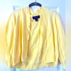 Perceptions yellow cardigan sweater Size XL